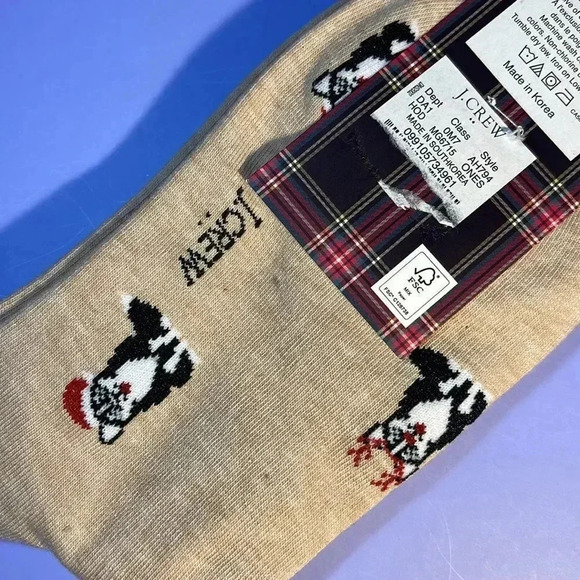 J.Crew Tan Christmas Dog socks - Picture 6 of 6
